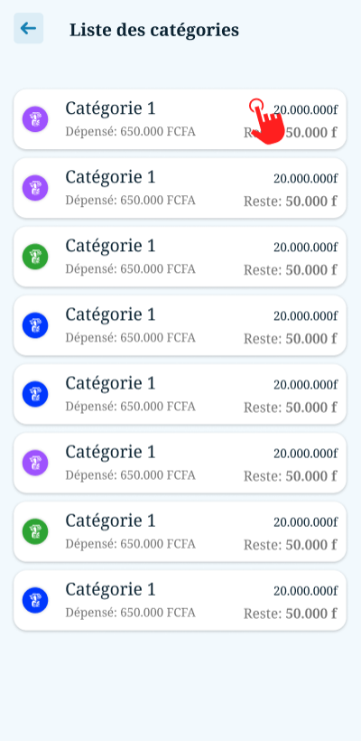 depense categorie liste