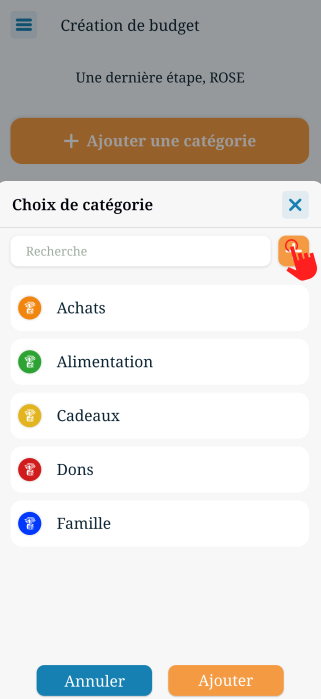 Création d'une categorie