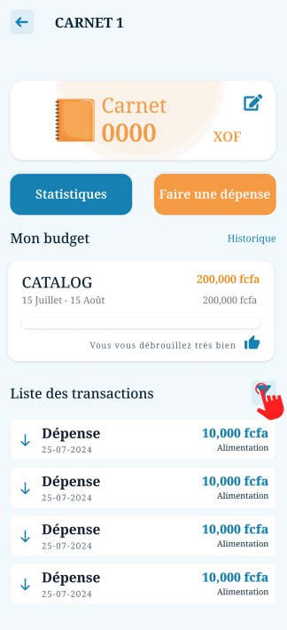 modification depense