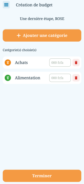 Création d'un budget