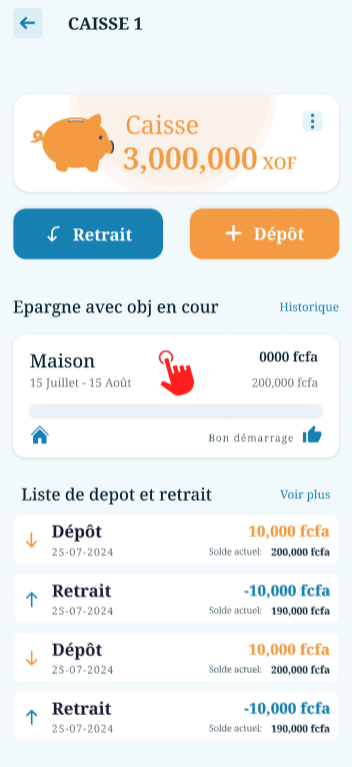 epargne depot objectif