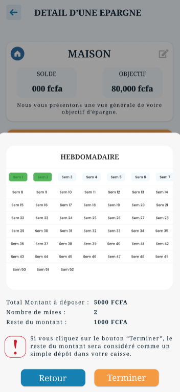epargne depot objectif